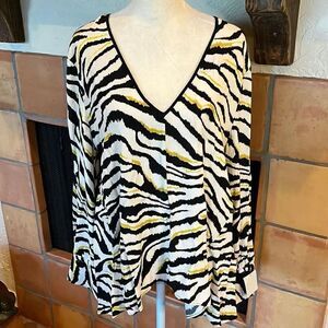 Zara Zebra Print Blouse, L!